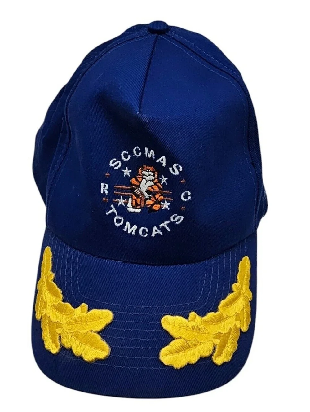 Vintage SCCMAS Tomcats Snapback Baseball Hat Cap Blue Embroidered